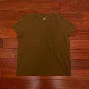 Madewell Olive Crewneck Short Sleeve Tee
